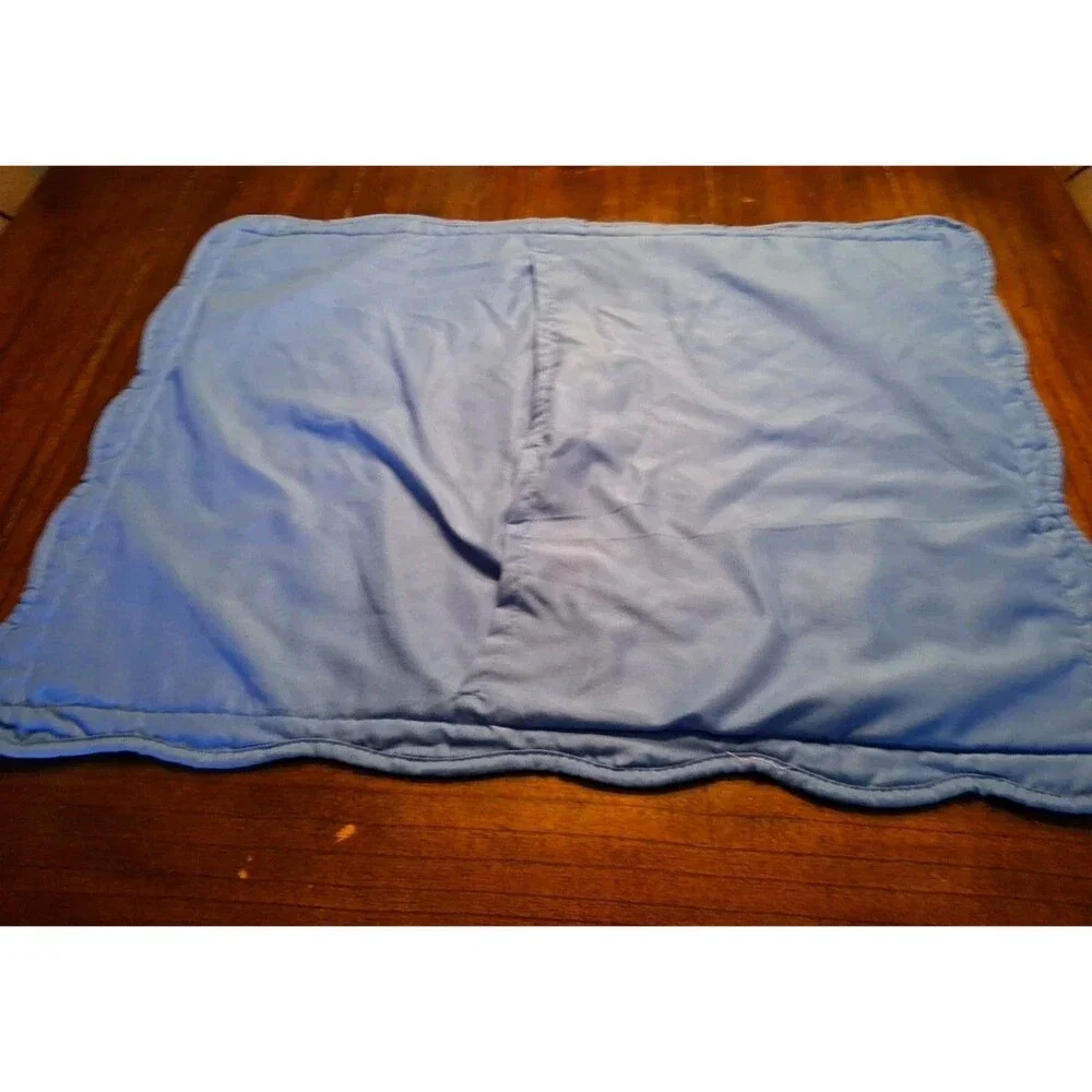 Floral Pillow Shams Set Of 2 Vintage Blue Waverly Quilted 30x24” Envelope Style
